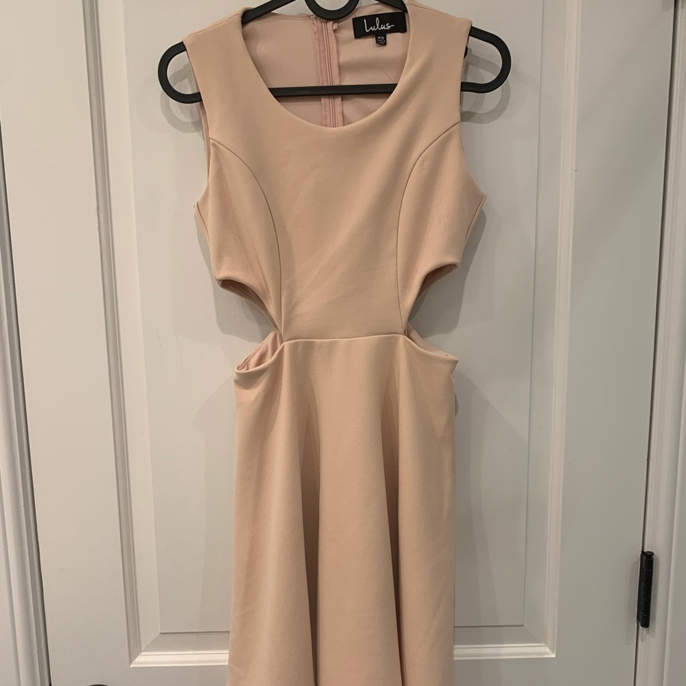 Pale pink mini party dress